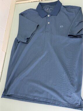 Southern Tide Performance Shirt Mens XL Stripe Stretch Short Sleeve Golf Coastal